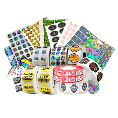 شراء ضوء فوق البنفسجية الأمن QR Code Hologram Sticker Label الدائم / القابل للإزالة / اللاصق الذوبان الساخن online manufacture