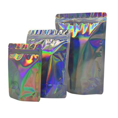 شراء VMPET Holographic Stand Up Pouch أكياس من ورق الألومنيوم قابلة للتحلل الحيوي online manufacture