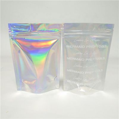 شراء PE OPP هولوغرافية الوقوف الحقيبة قابلة لإعادة الاستخدام زيب قفل كيس الألومنيوم ورق ODM online manufacture