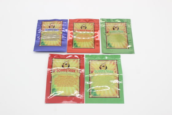 لمس ناعم وقف حرارة الختم أكياس الزيبور 3.5 غرام كيس مايلر البلاستيكي المخصص