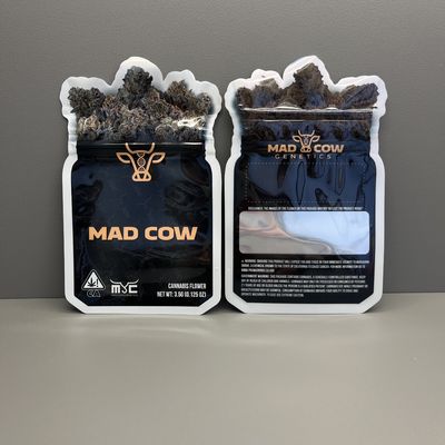 الأعشاب الزهرية زيبلوك أكياس التعبئة والتغليف شكل كيس مقطوعة مرصعة مع نافذة