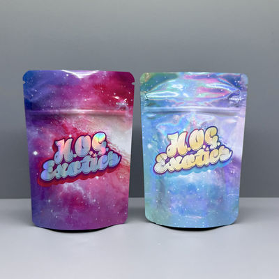 مسحة ناعمة كيس هولوغرافي وقوف 3.5 غرام حقائب تعبئة الحشيش