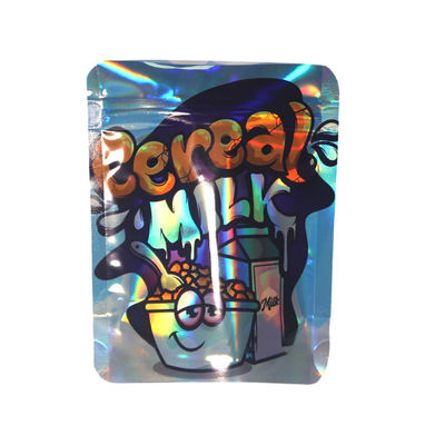 تأثير هولوغرافي الوقوف الحقيبة متطاطية الدموع كيس كعب مع السحاب