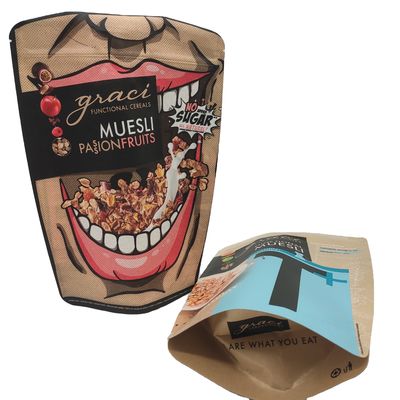 3.5 غرام مايلار زيبلوك كيسات الوقوف CMYK كيسات ورقية مسطحة مطبوعة HACCP